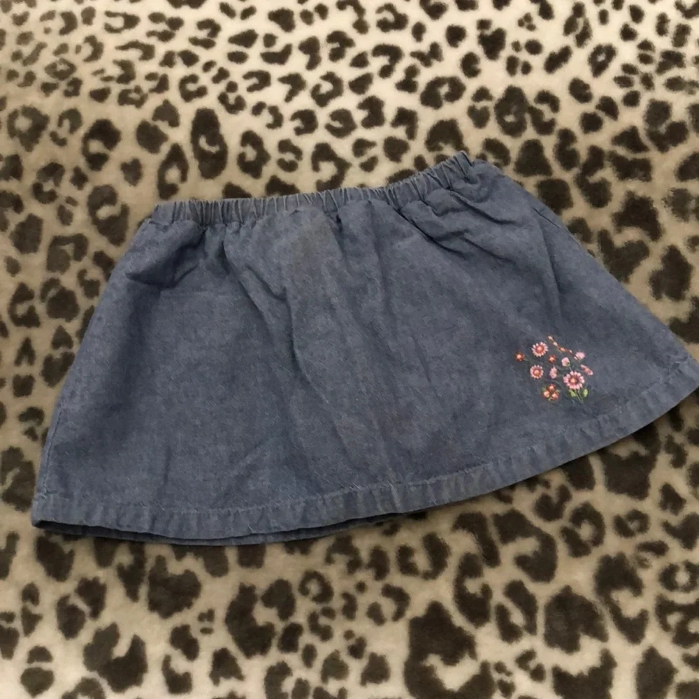 2001 babyGap Blue Denim Lightweight Skirt Size 12-18 months y2k